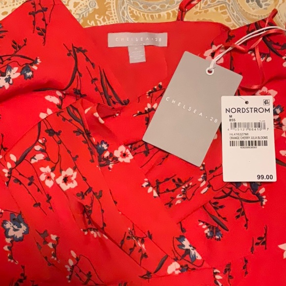 Faux Wrap Midi Dress in Floral Pattern - Picture 4 of 6